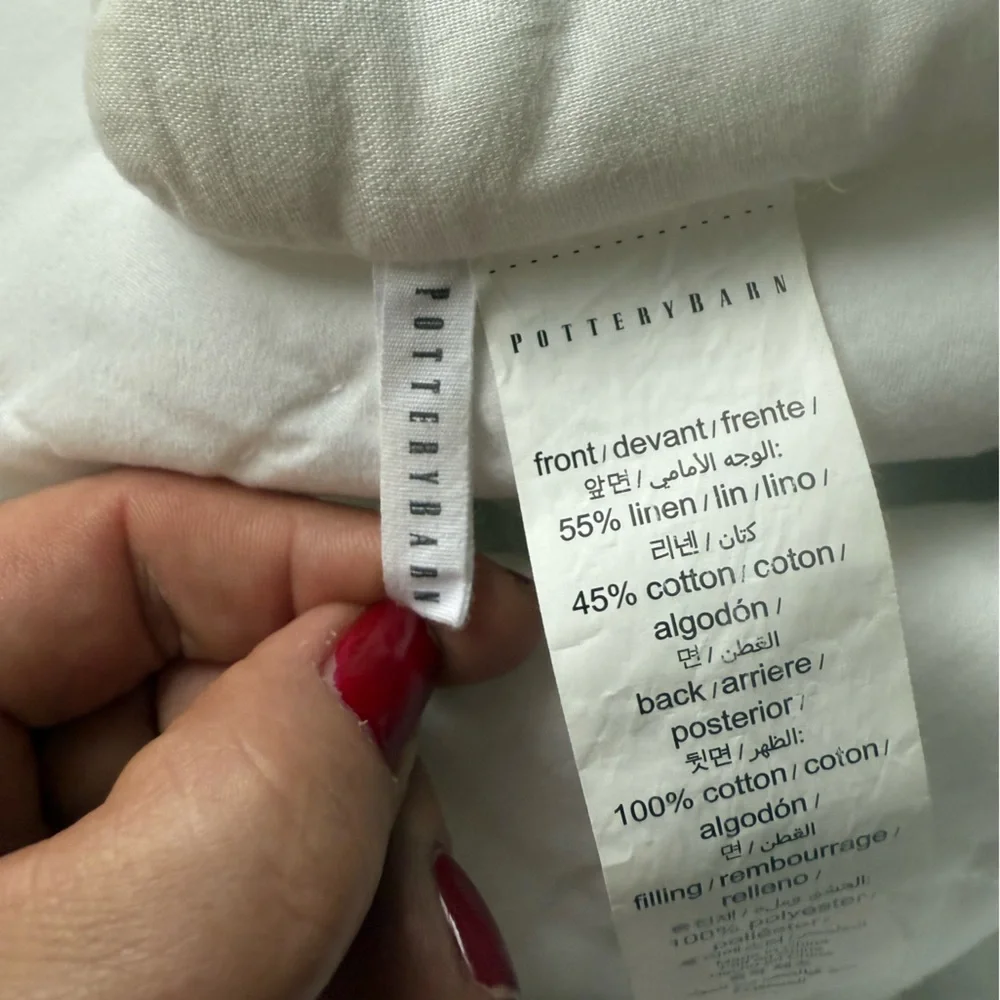 Pottery Barn Cal King White Linen Cotton Comforter